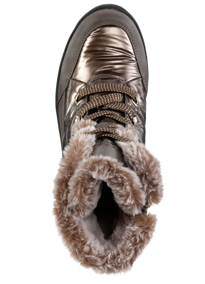 ELENA EDEN, gefütterte Damen-Boots, Winterschuhe, Weite G, mit herausnehmbarem Fußbett BRONZE