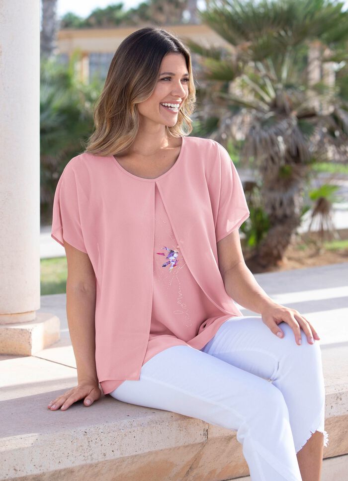 Tunika mit dekorativem Motiv-Druck 