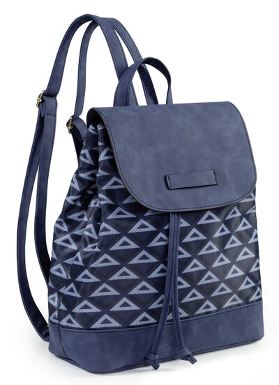 Rucksack mit effektvoll dessiniertem Textil 