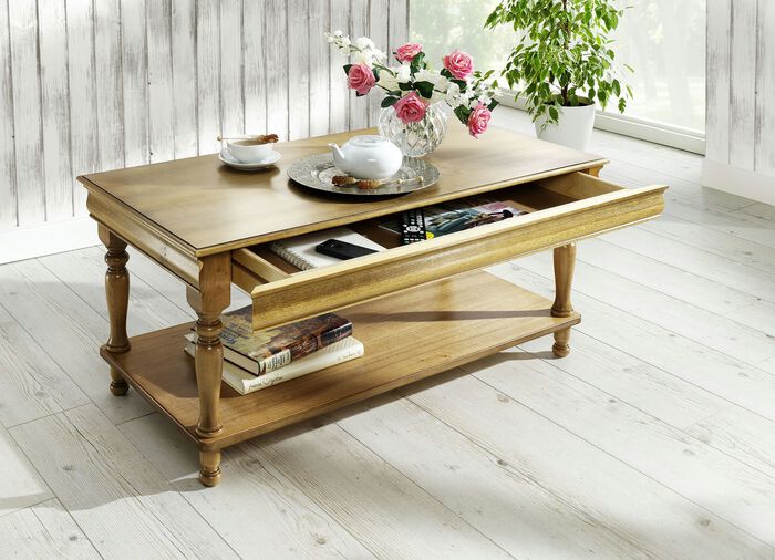 Couchtisch aus teilmassivem Holz HONIG