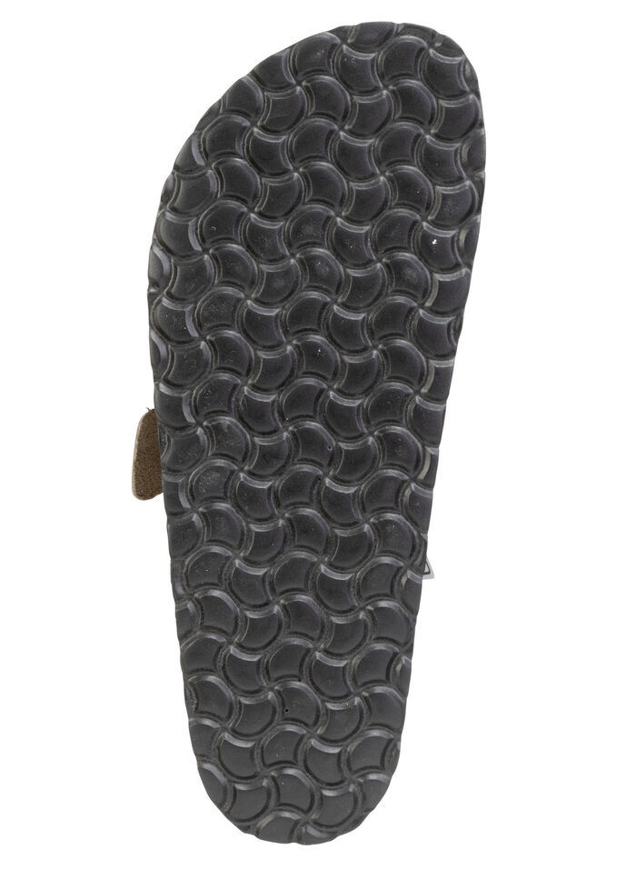 GINO GALANTE, klassische Herren-Pantoletten, Weite H, aus Leder TABAKBRAUN