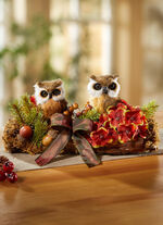 Tischgesteck mit Eulen 