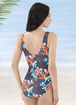 Laurina Badeanzug mit Außenträgern und Halbkorsage 