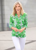 Shirt-Tunika mit floralem Dessin 