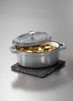 „GSW“ Mini Serviertöpfchen aus Gusseisen GRAU