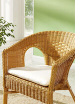 Halbrundes Sitzkissen mit Schaumstofffüllung 