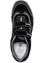 Sportliche Herren-Slipper, mit herausnehmbarem Fu&szlig;bett SCHWARZ-GRAU