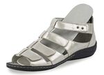 Waldl&auml;ufer Riemchen-Sandalette in sommerlichem Stil MATTSILBER