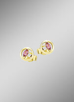 Ohrstecker mit Edelsteinen und synth. Zirkonia 