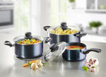 Meteor 6-teiliges Topf-Set mit Diamant-Keramik-Antihaft-Premiumbeschichtung 