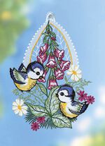 Fensterbild mit sommerlichen Blumen-Motiv 