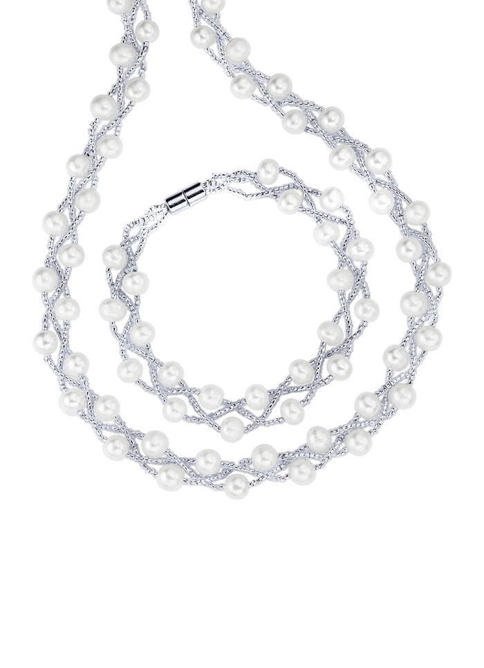 Schmuck-Set 2 teilig mit Süßwasser-Zuchtperlen 
