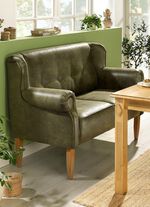Rustikales Tisch-Sofa mit Federkern DUNKELGRÜN