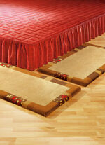 Handgetuftete Brücken, Teppiche und Bettumrandung BEIGE