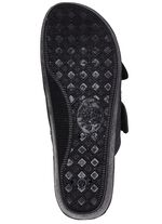 Klassische Damen-Pantoletten, Weite H, mit elastischem Material SCHWARZ