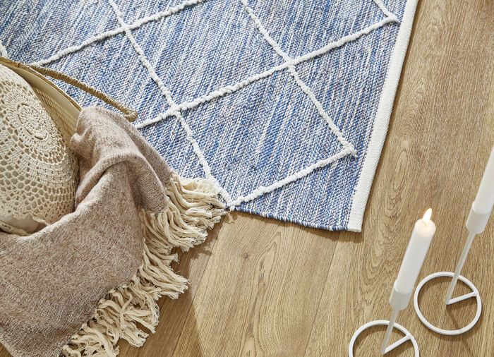 Moderne Brücken und Teppiche aus 100% Baumwolle BLAU