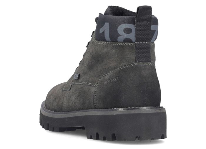 Rieker, gef&uuml;tterte Herren-Boots, Winterschuhe, Weite H, mit Rei&szlig;verschluss ANTHRAZIT