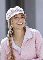 Modische Damen-Ballonmütze mit Elastikeinsatz ROSÉ