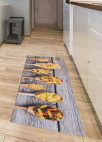 Strapazierfähiger Küchenläufer NATUR-GELB