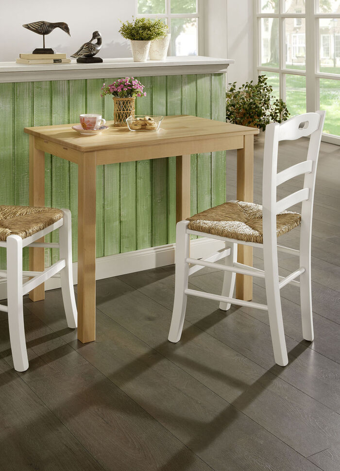 Esstisch aus massiver Buche mit Auszug NATUR