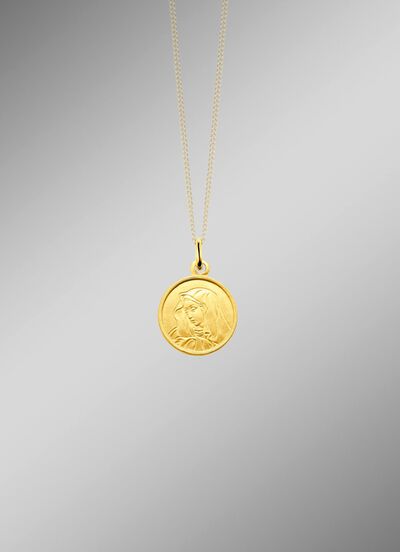 Eleganter Madonna-Anh&auml;nger aus Gold 585/- fein 