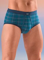 Viererpack Slips mit Karodessin 