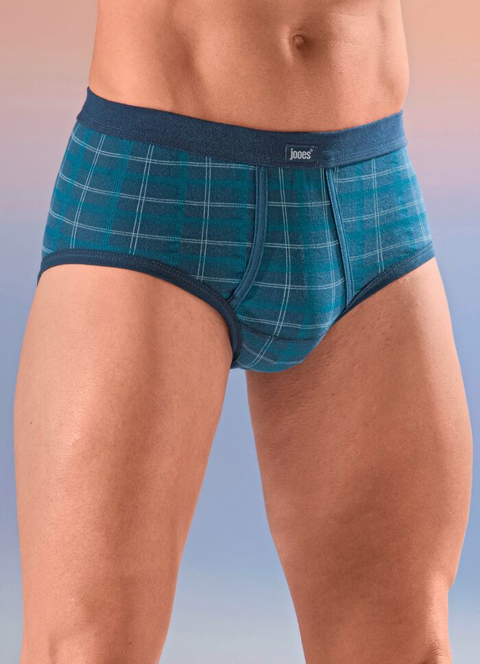 Viererpack Slips mit Karodessin 