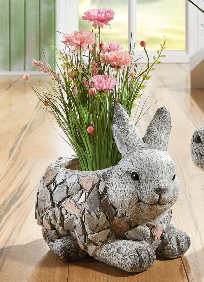 Grasbund in Topf aus Magnesia 