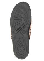 Trendige Damen-Hausschuhe, im Leo-Look BRAUN