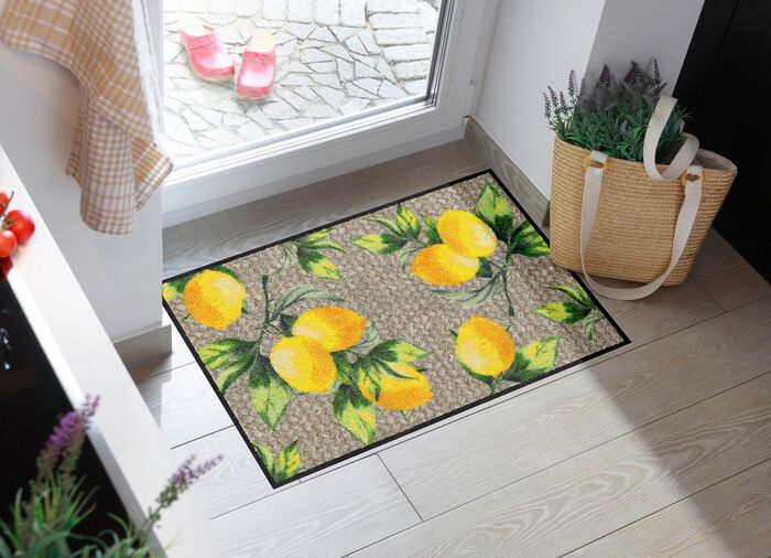 Wohnmatte mit Zitronen-Motiv BUNT