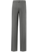 Hose mit silberfarbener Kontrastpaspel GRAU MELIERT