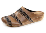 Gemini, trendige Damen-Clogs, Weite G,aus Leder BRAUN
