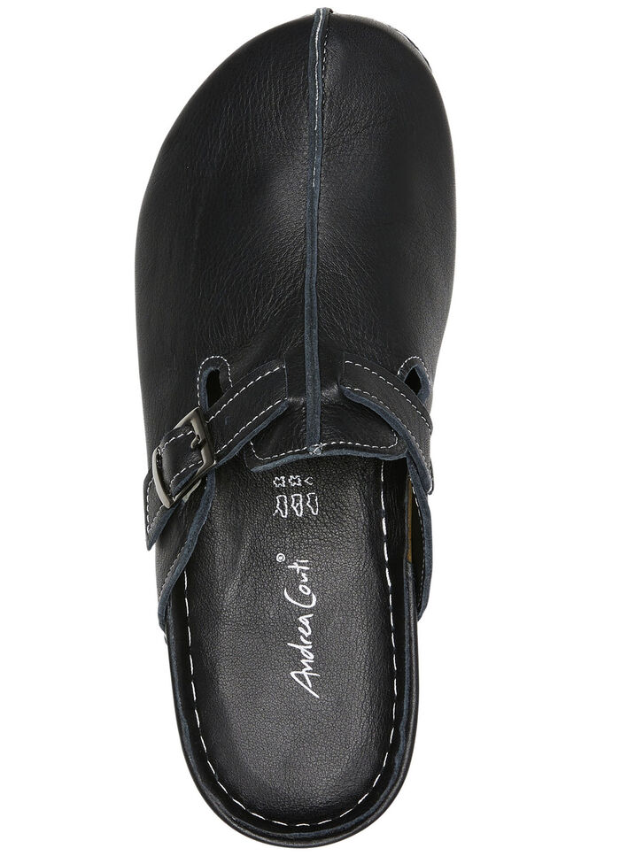 Andrea Conti Clog aus weichem Nappaleder SCHWARZ