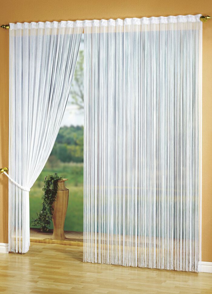 Fadenstore mit Pailletten in 2 Farben WEISS