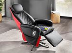 Massagesessel mit W&auml;rmefunktion SCHWARZ-ROT