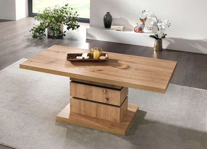 Eleganter Couchtisch mit Marmor-Optik EICHE-ARTISAN-ANTHRAZIT