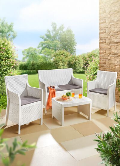 Gartenm&ouml;bel-Set aus aus witterungsbest&auml;ndigem Kunststoff  