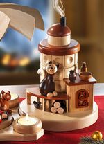 ZEIDLER Erzgebirge-Dekorationen aus Holz NATUR-BRAUN