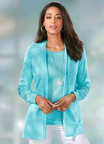 Strick-Twinset mit Mustermix 