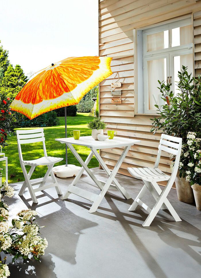 UV-best&auml;ndiges Balkon-Set, 3-teilig WEISS