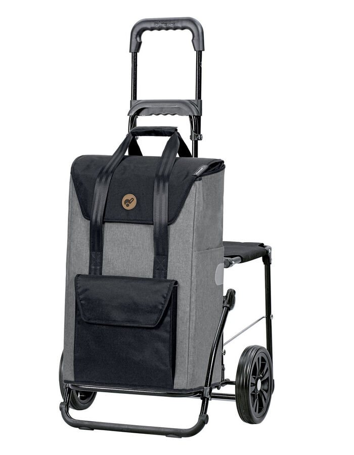 Andersen Einkaufsroller mit Sitzmöglichkeit GRAU