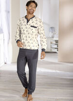 Zweierpack Schlafanzüge mit Knopfleiste und Bündchenabschlüssen 