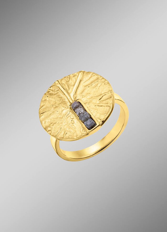 Pure Eleganz:Damenring mit 4 Roh-Diamanten 