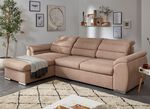 Polsterm&ouml;bel mit Bettfunktion und Kopfteilverstellung BEIGE