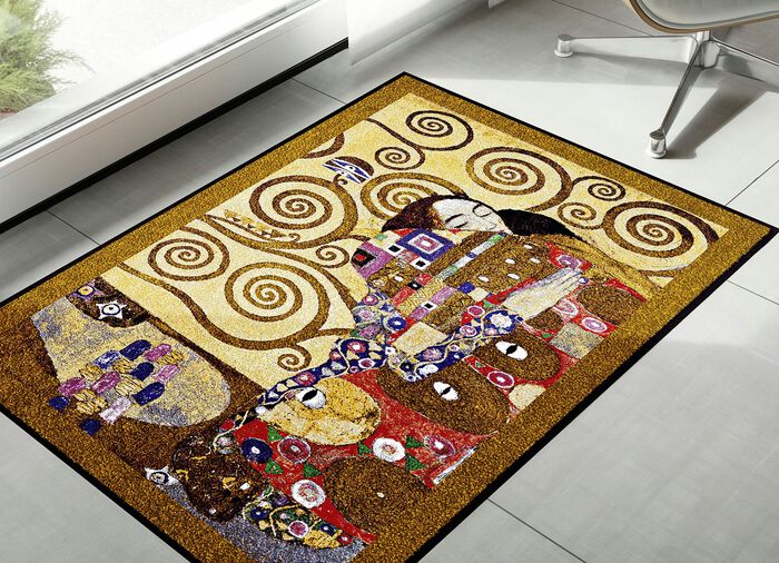 Strapazierfähige Fußmatte mit rutschsicherer Gummi-Rückseite BUNT