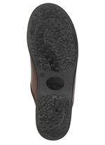 Bequeme Herren-Hausschuhe, Weite H, mit Gummizug BRAUN