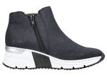 Rieker, modische Damen-Boots, Weite G, mit Reißverschluss DUNKELBLAU