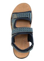 Sandale aus Synthetik und Textil BLAU-GRAU