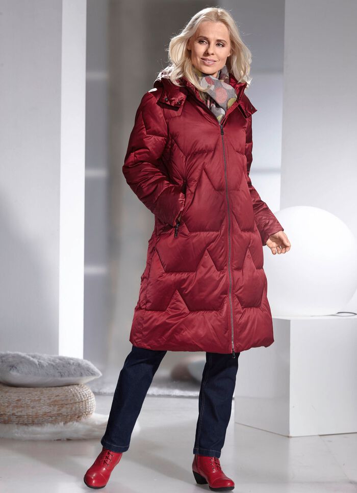 Funktionsmantel im Puffer-Style BURGUND