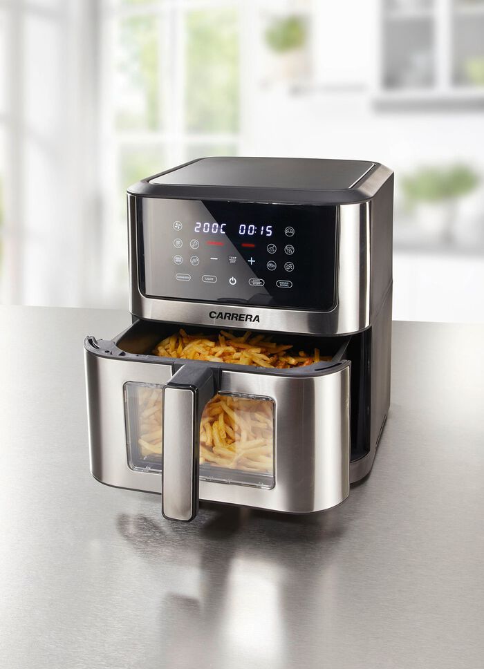 Digitale Hei&szlig;luftfritteuse mit LED-Touch-Display 